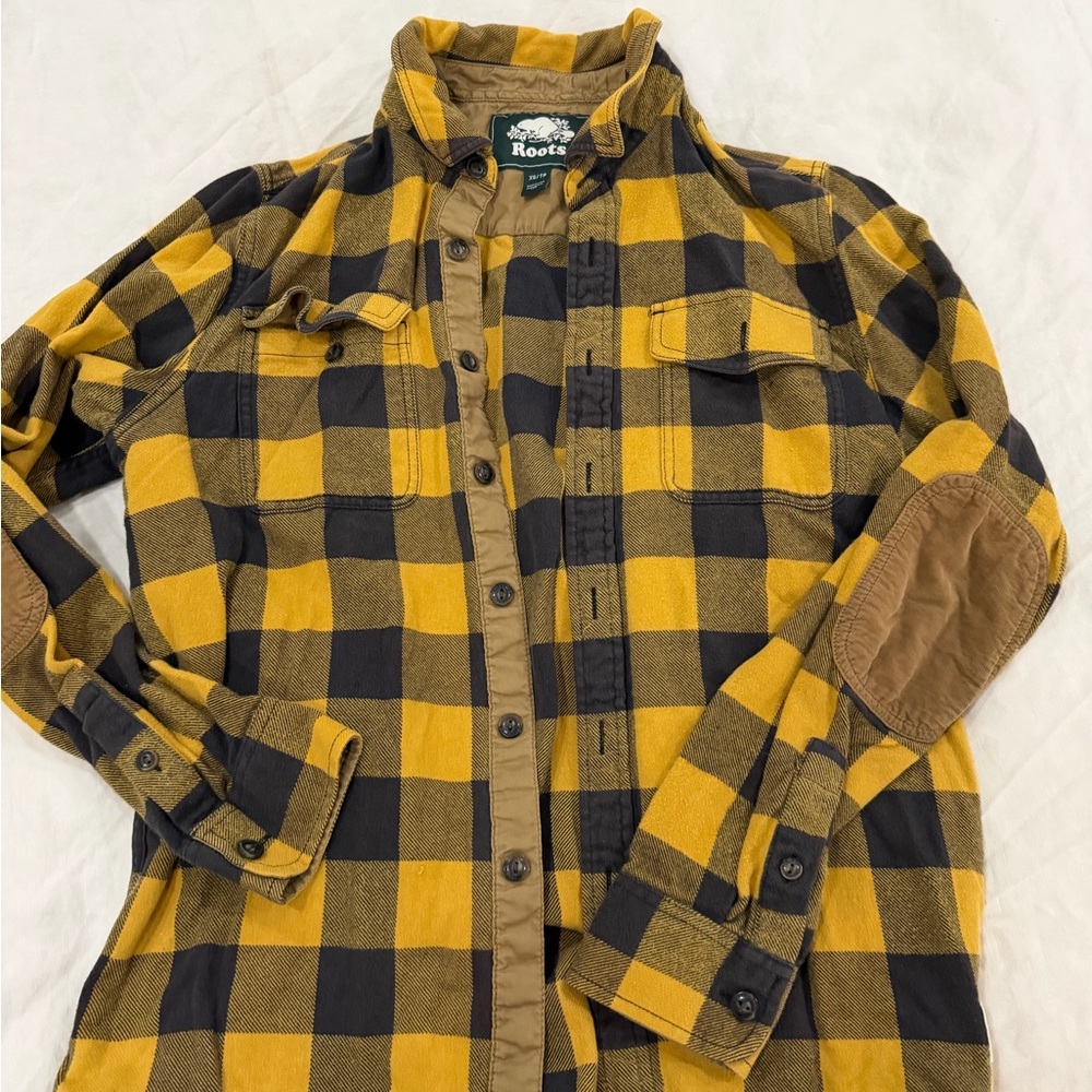 Roots Mustard and Black Checkered Shirt